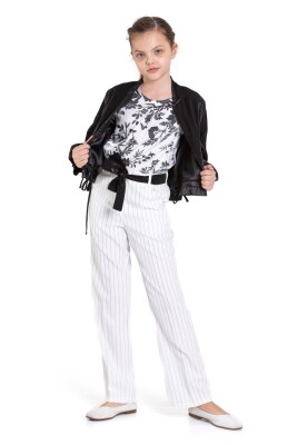 Kız Çocuk Alt Üst Takım 8-13 Yaş 102865 Beyaz - Himms Kids