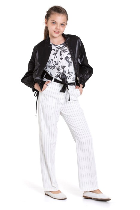 Kız Çocuk Alt Üst Takım 8-13 Yaş 102865 Beyaz - 3