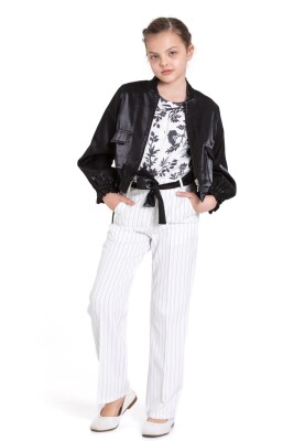 Kız Çocuk Alt Üst Takım 8-13 Yaş 102865 Beyaz - 4