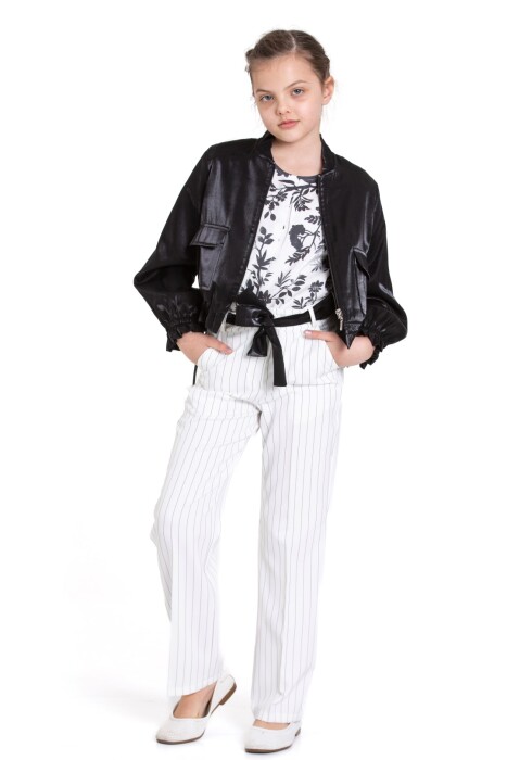 Kız Çocuk Alt Üst Takım 8-13 Yaş 102865 Beyaz - 4