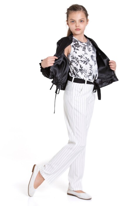 Kız Çocuk Alt Üst Takım 8-13 Yaş 102865 Beyaz - 6