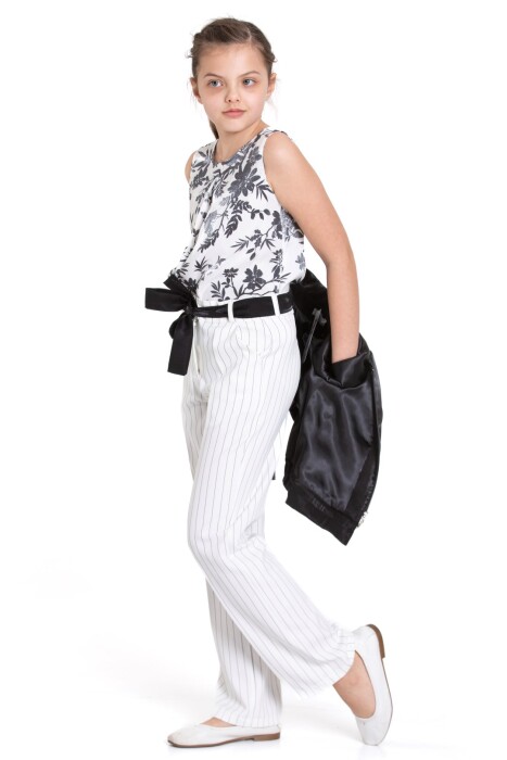 Kız Çocuk Alt Üst Takım 8-13 Yaş 102865 Beyaz - 9