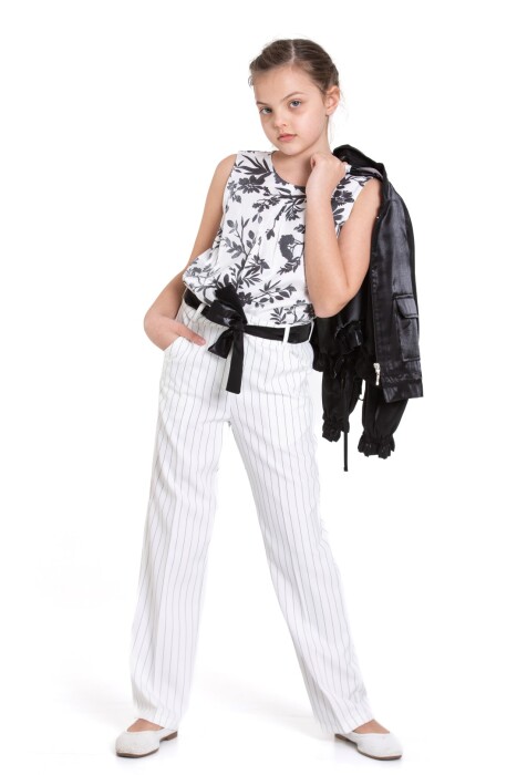 Kız Çocuk Alt Üst Takım 8-13 Yaş 102865 Beyaz - 10