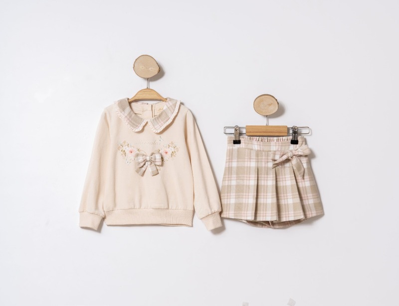 Kız Çocuk Alt Üst Takım 9-24 Ay 52031 Bej - 1