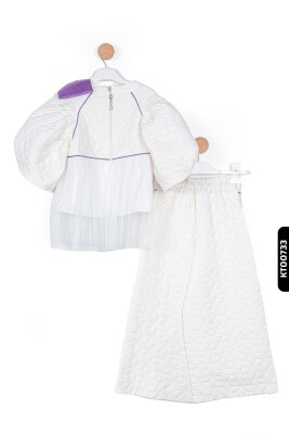 Kız Çocuk Alt Üst Takım 6-14 Yaş 5004 Beyaz - 2