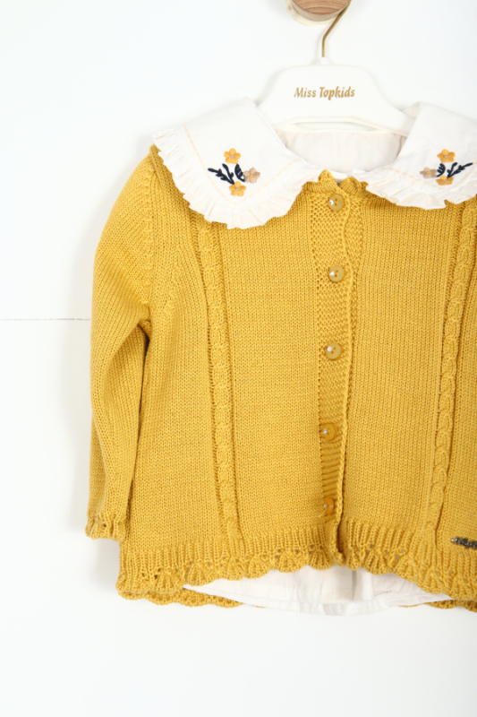 Kız Çocuk Etek Takım 6-36 Ay 3195 Sarı - 2