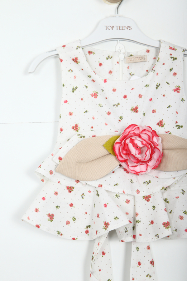 Kız Çocuk Şort Takım 2-5 Yaş 5906 Bej - 3