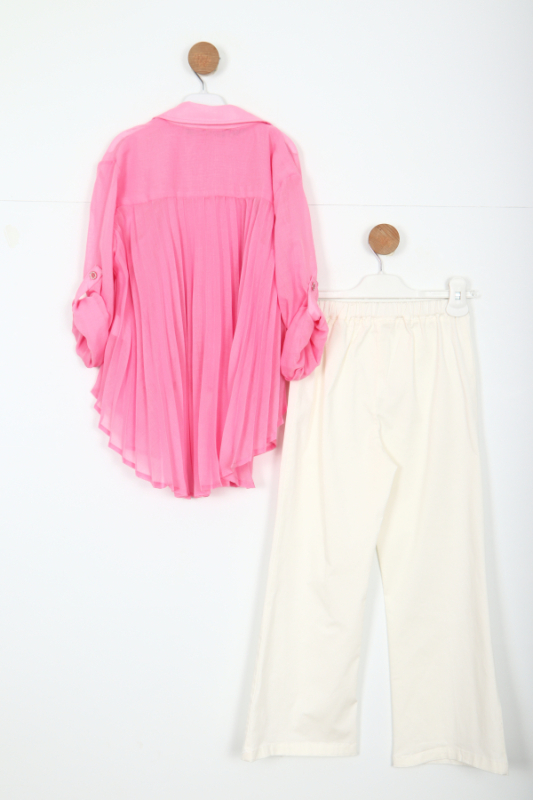 Kız Çocuk Alt Üst Takım 8-12 Yaş 5892 Pembe - 4