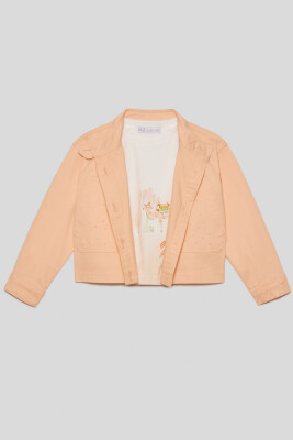 Kız Çocuk Apricot Ceket 1-4 Yaş 38612 