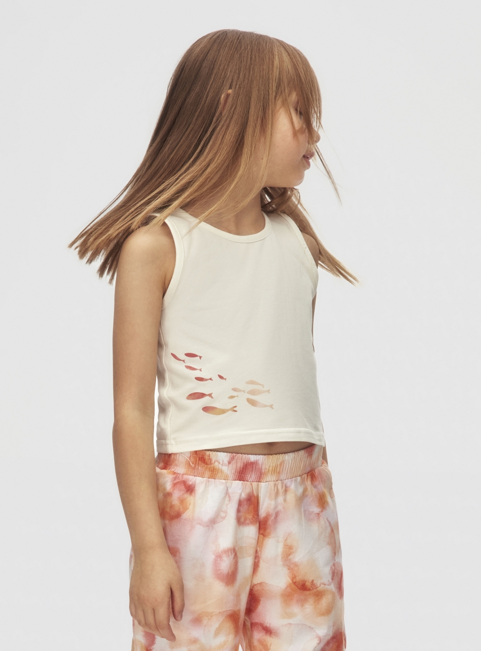 Kız Çocuk Atlet 4-8 Yaş 38524 Ekru - Coral - 1