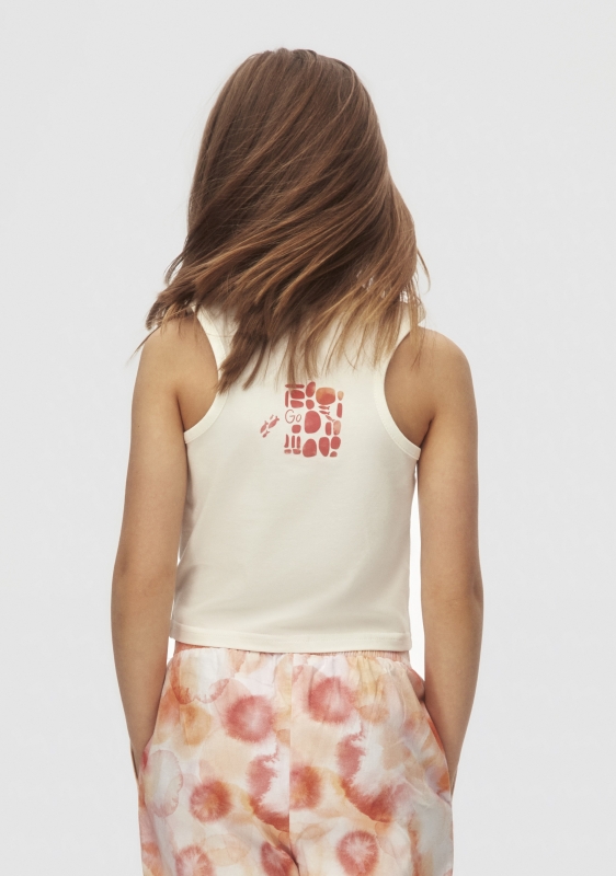 Kız Çocuk Atlet 4-8 Yaş 38524 Ekru - Coral - 3