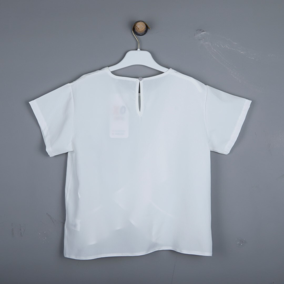 P-004052 (bes 9531) Kız Bluz 6-14 Yaş Ekru - 1