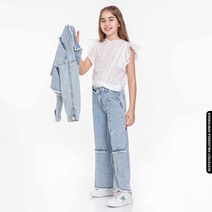 Kız Güpür Bluz 8-14 Yaş 34418 Kblz09013 - 1