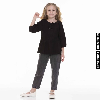 Kız Bluz 10-14 Yaş 780 Kblz09037 Siyah - 2