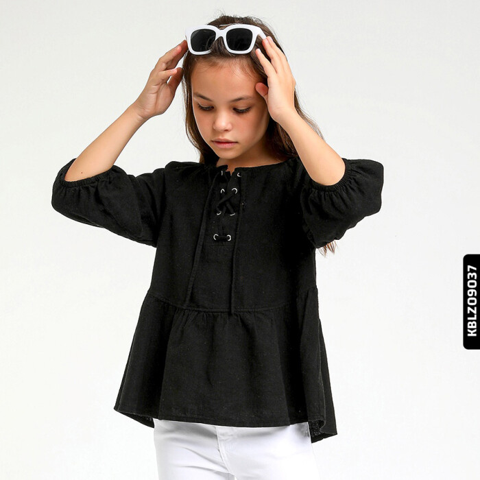 Kız Bluz 10-14 Yaş 780 Kblz09037 Siyah - 5