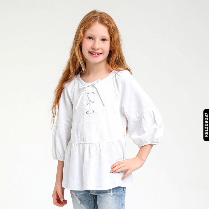 Kız Bluz 10-14 Yaş 780 Kblz09037 Beyaz - 5