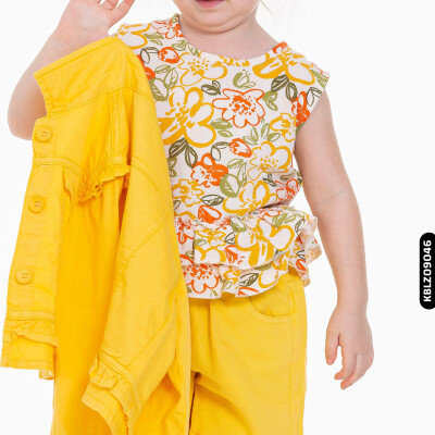 Kız Papatya Bluz 9 Ay - 2 Yaş 34610 Kblz09046 Krem - 4