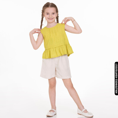 Kız Brodeli Bluz 4-8 Yaş 34558 Kblz09051 Yeşil - 3