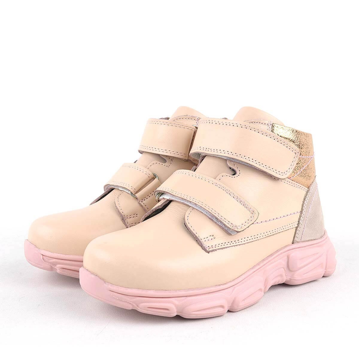 Rakerplus Hakiki Deri Pembe Cırtlı Kız Çocuk Bot - 3