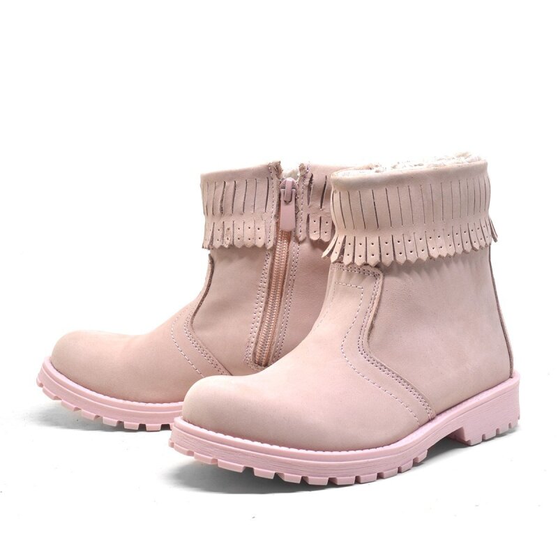 Rakerplus Chiron Hakiki Deri Pembe Fermuarlı Kız Çocuk Bot Çizme - 3