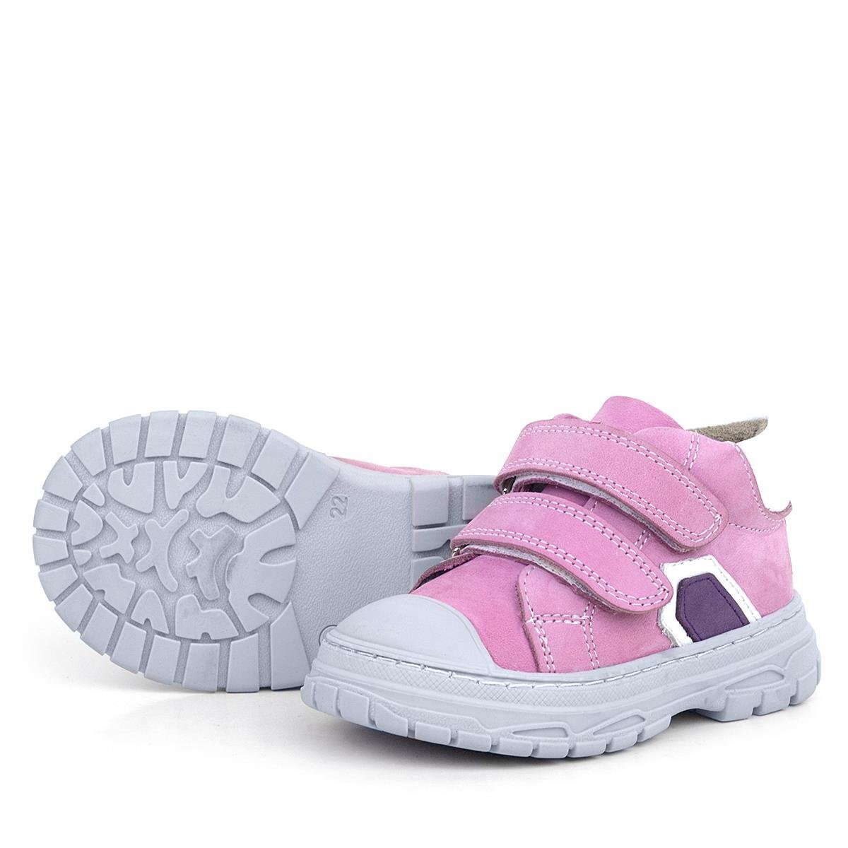 Rakerplus Tails Hakiki Deri Pembe Cırtlı Çocuk Spor Bot - 5