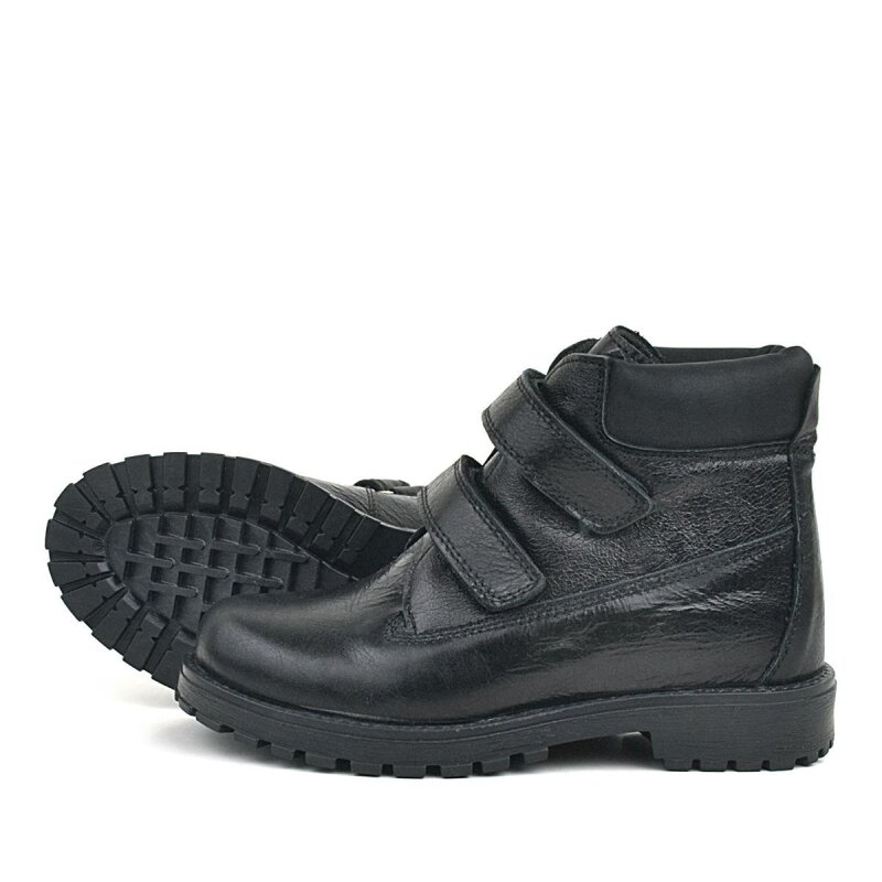 Rakerplus Neson Hakiki Deri Siyah Rugan Cırtlı Kız Çocuk Bot - 5