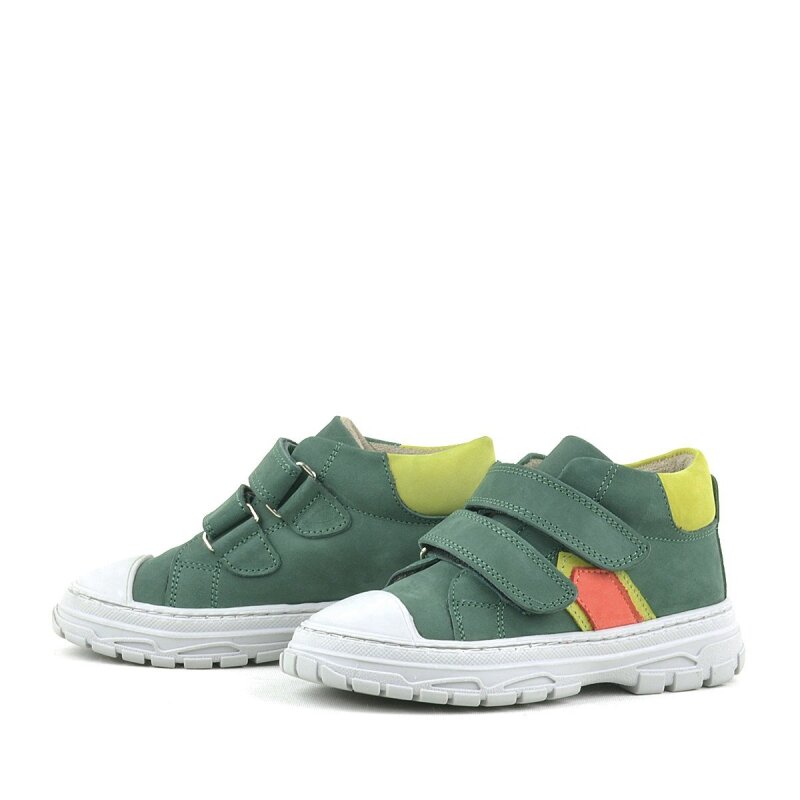 Rakerplus Tails Hakiki Deri Yeşil Cırtlı Çocuk Spor Bot - 5