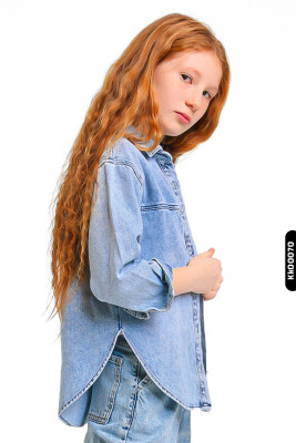 Kız Çocuk Ceket 5-14 Yaş 24137 Mavi - 2