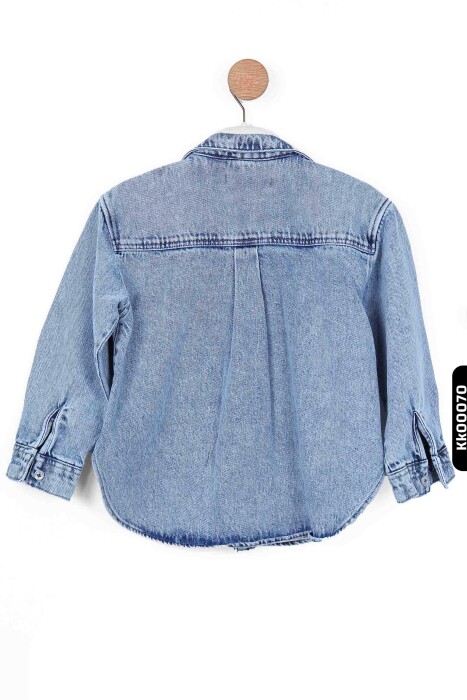 Kız Çocuk Ceket 5-14 Yaş 24137 Mavi - 4