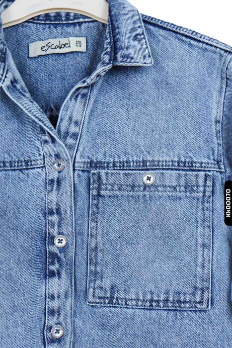 Kız Çocuk Ceket 5-14 Yaş 24137 Mavi - 5