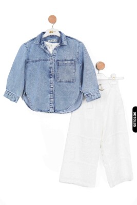 Kız Çocuk Ceket 5-14 Yaş 24137 Mavi - 6