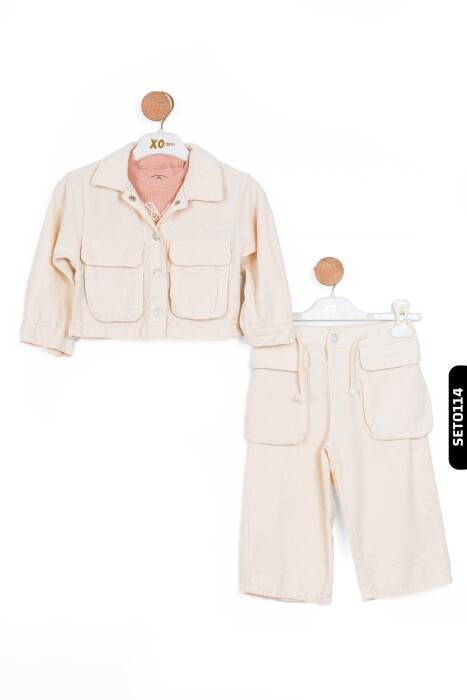 Kız Çocuk Ceket 1-5 Yaş 24238 Ekru - 5