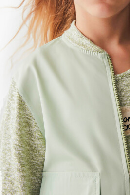 Kız Çocuk Ceket 8-14 Yaş 36302 Yeşil - 3