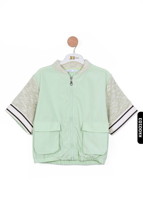 Kız Çocuk Ceket 8-14 Yaş 36302 Yeşil - 4