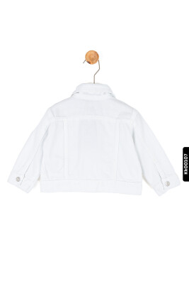 Çıt Çıt Kaplamalı Fırfırlı Çift Cepli Kız Çocuk Ceket 9Ay-4 Yaş 36702 Beyaz - 2