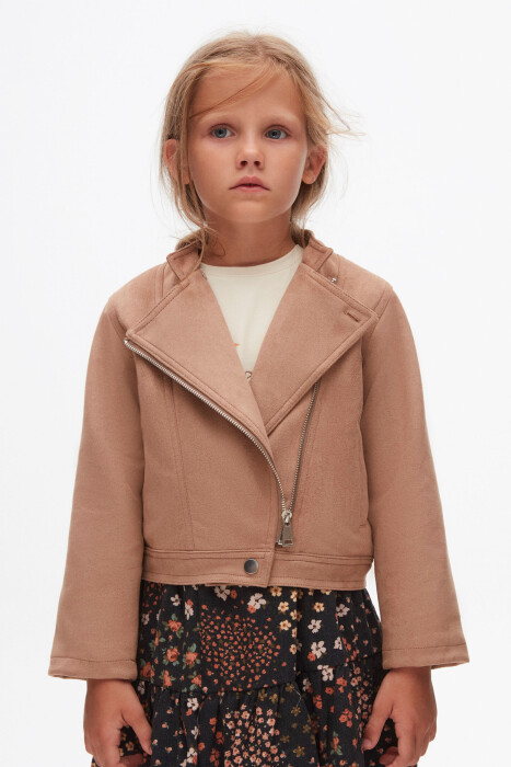 Kız Çocuk Ceket 4-8 Yaş 37502 Vizon - 1