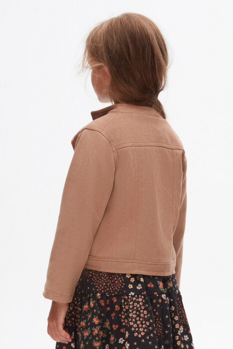 Kız Çocuk Ceket 4-8 Yaş 37502 Vizon - 6