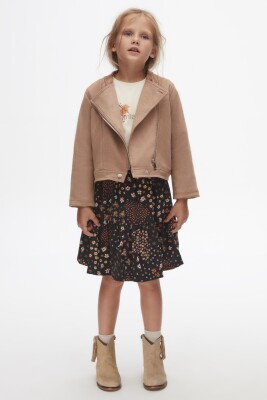 Kız Çocuk Ceket 4-8 Yaş 37502 Vizon - 2