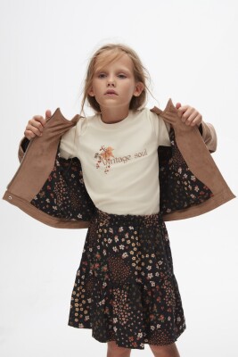 Kız Çocuk Ceket 4-8 Yaş 37502 Vizon - 3