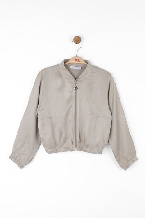 Kız Çocuk Ceket 8-14 Yaş 38377 Vizon - 1