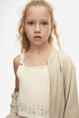 Kız Çocuk Ceket 8-14 Yaş 38377 Vizon - 7