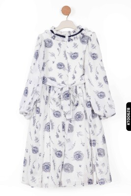 Kız Çocuk Elbise 4-12 Yaş 6651 Beyaz - Siyah - 2