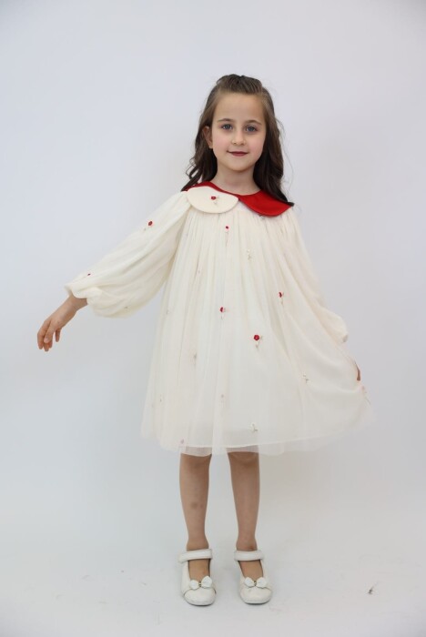 Kız Çocuk Elbise 1-6 Yaş 2904 Kırmızı - 1