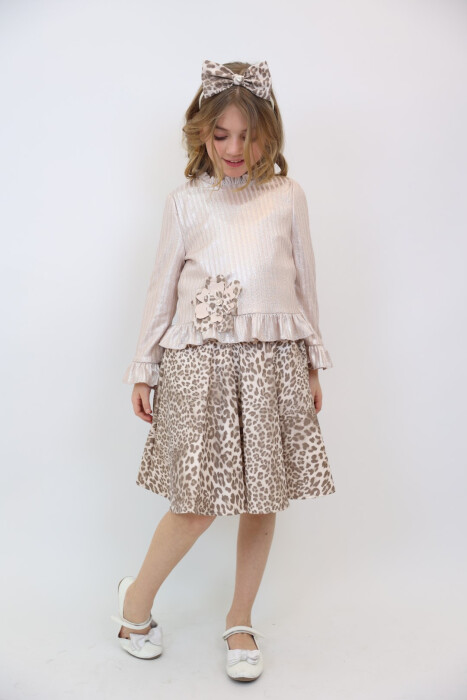 Kız Çocuk Elbise 3-12 Yaş 2918 Pembe - 1