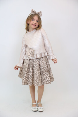 Kız Çocuk Elbise 3-12 Yaş 2918 Pembe - 4