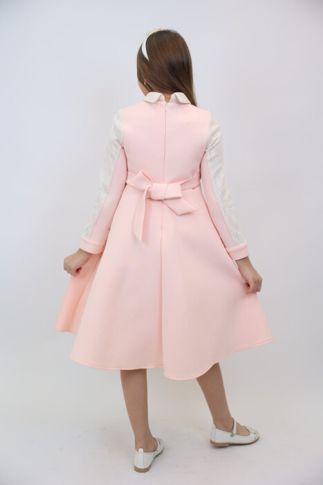 Kız Çocuk Elbise 6-14 Yaş 3900 Somon - 6