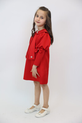 Kız Çocuk Elbise 1-6 Yaş 2915 Kırmızı - 4