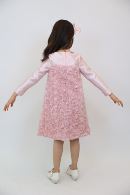 Kız Çocuk Elbise 3-10 Yaş 3911 Pembe - 2