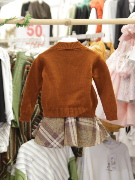 Kız Çocuk Elbise 9-36 Ay 1002 Kiremit - 5