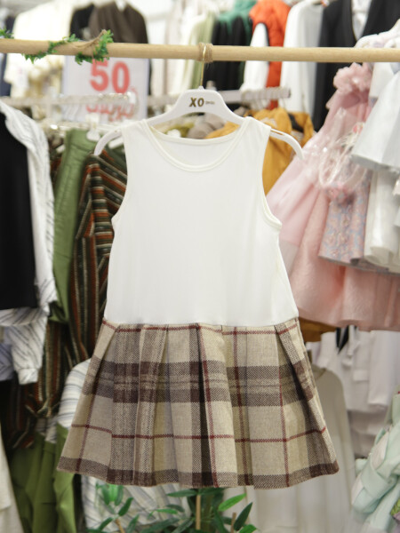 Kız Çocuk Elbise 4-12 Yaş 2003 Bordo - 5